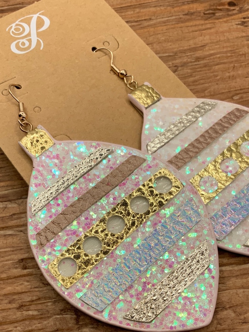 Plunder Design Felicity Sparkling Pink Iridescent Drop Earrings